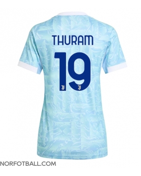 Billige Fotballdrakt Juventus Khephren Thuram #19 Replika Bortedrakt Dame 2025-26 Kortermet